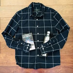 F21 Black Button-down